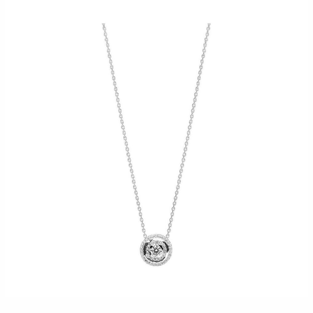 Sparkling Double Halo Collier Necklace 