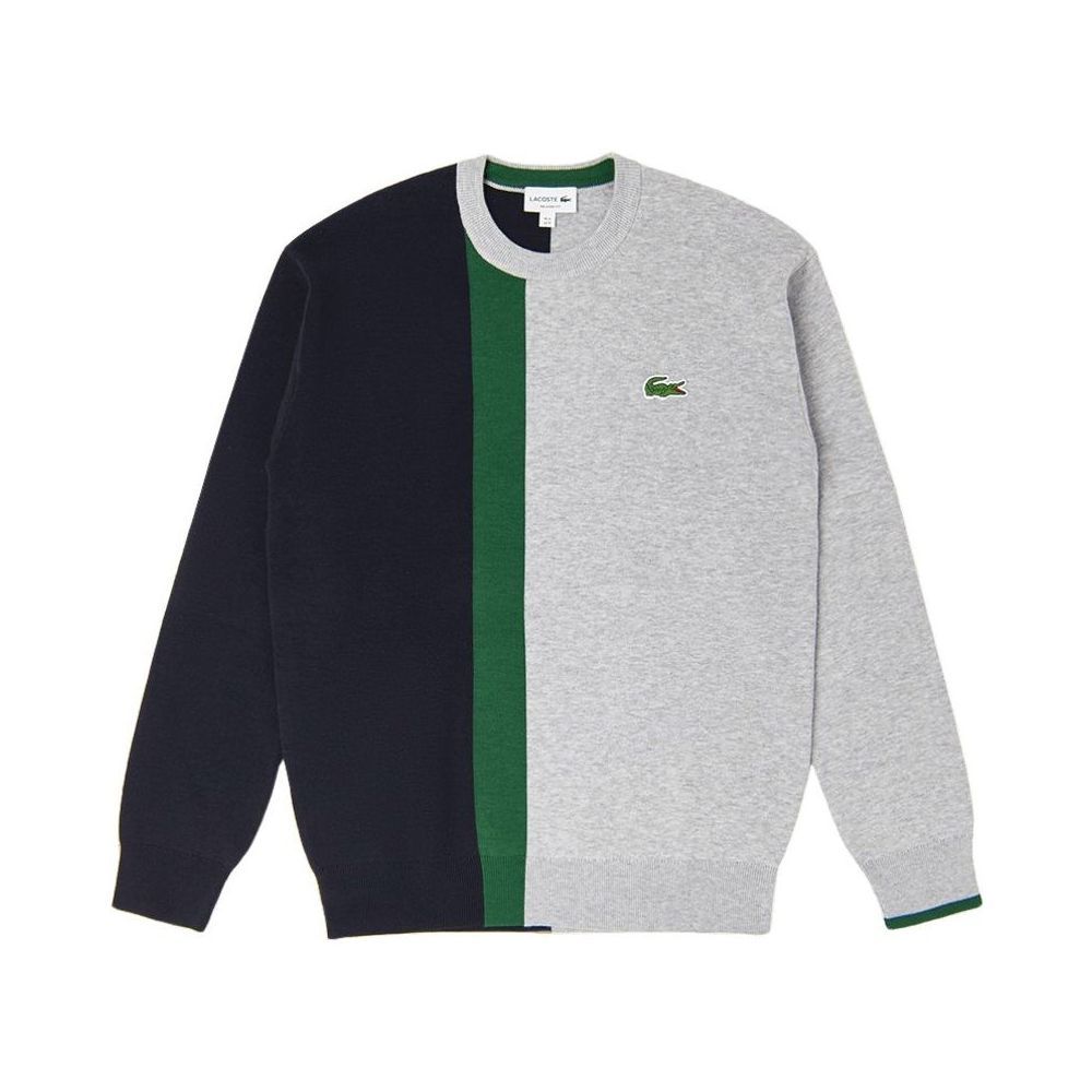 Men's Crew Neck Colorblock Cotton Blend 