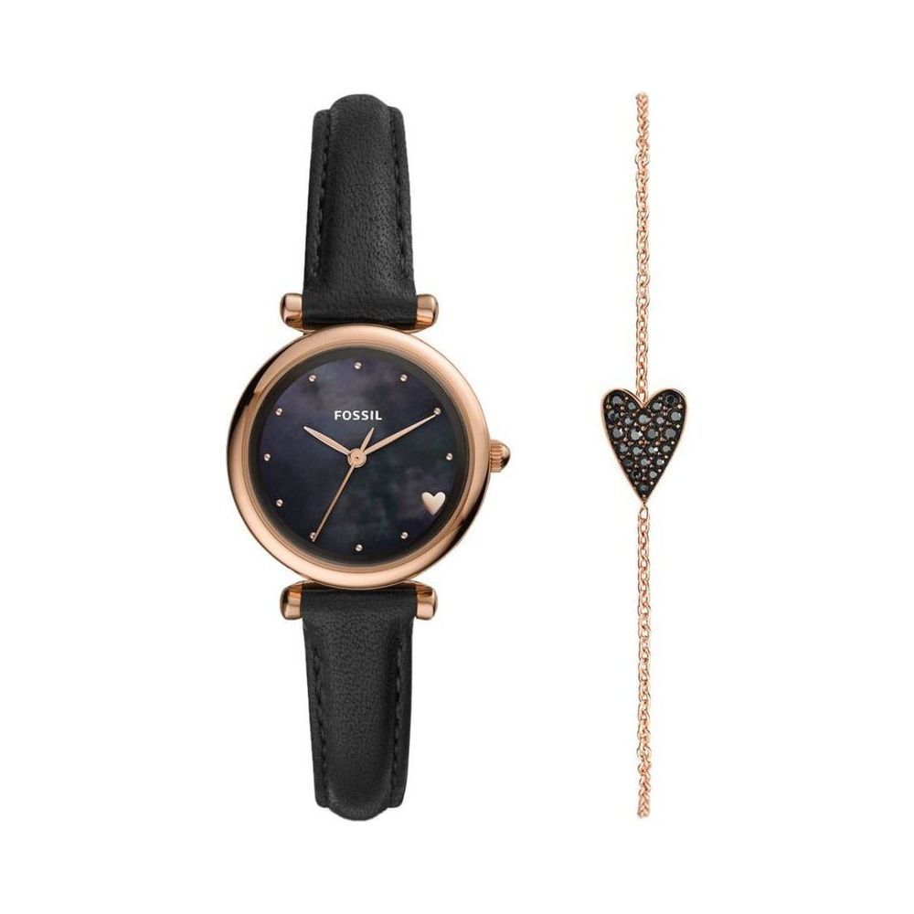 Fossil Carlie 28mm Quartz/3 Hand Black 