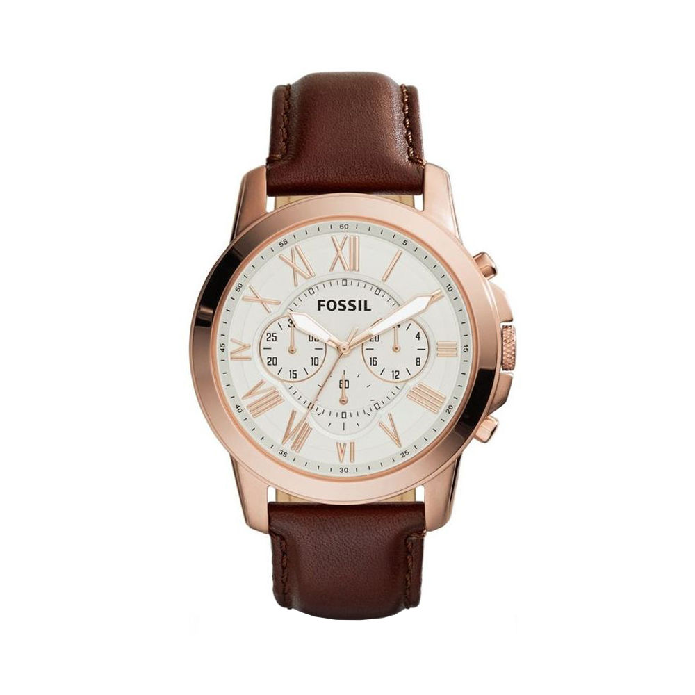 Grant Chronograph Brown Leather Watch 