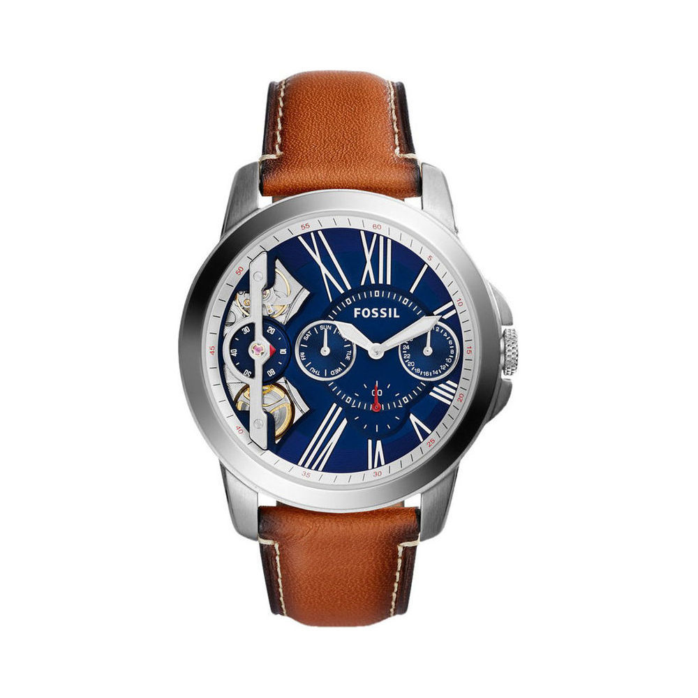 Fossil Grant 44mm Dark Brown Leather 