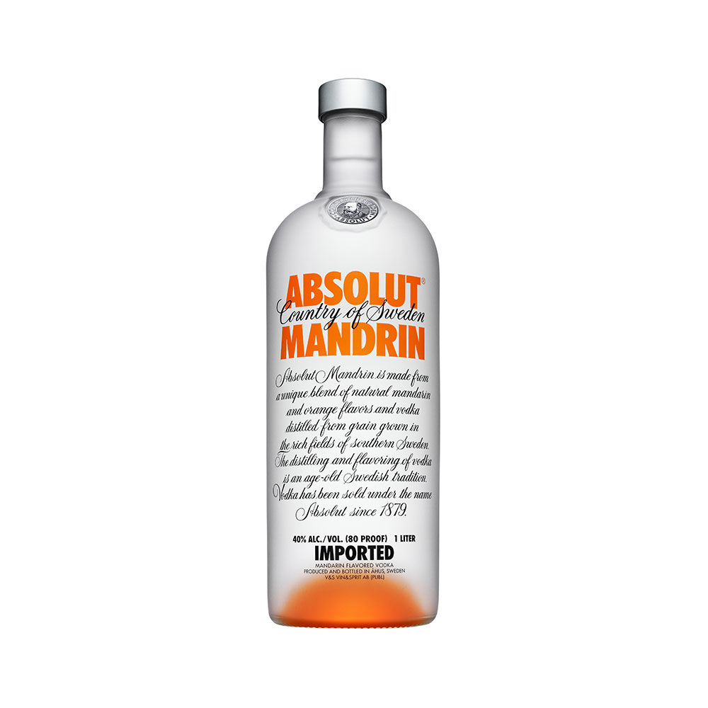 Absolut Vodka Sweden Mandrin 1L Bottle