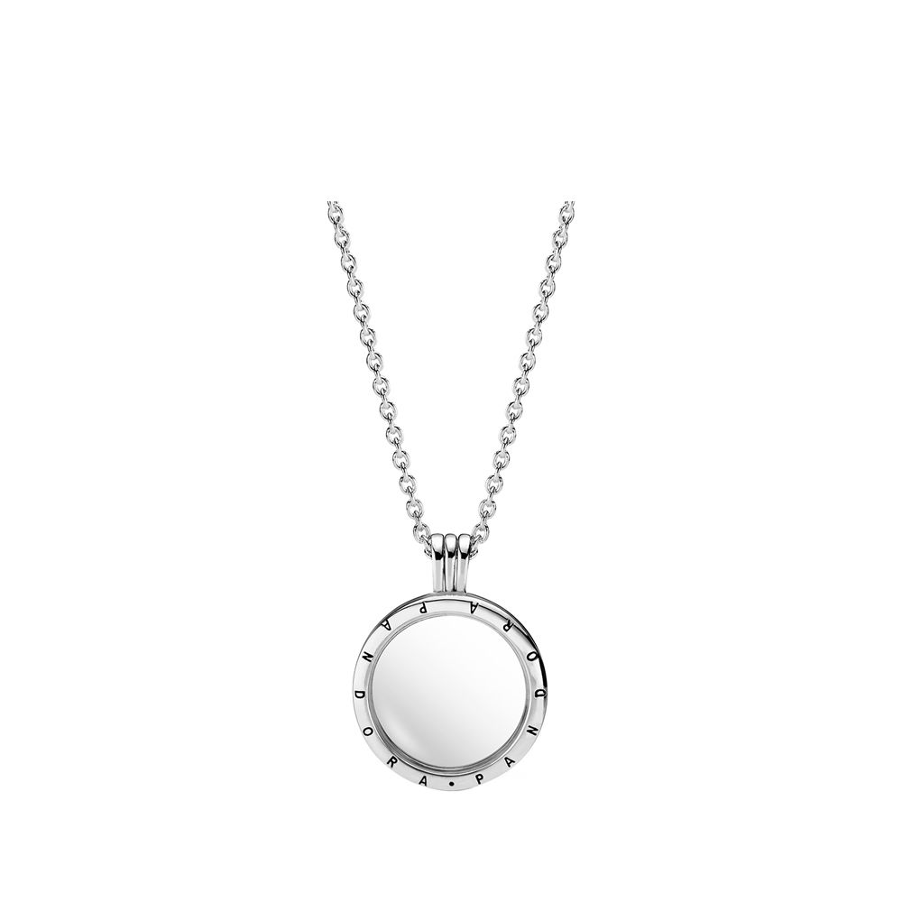 Pandora Floating Lockets Logo Necklace 