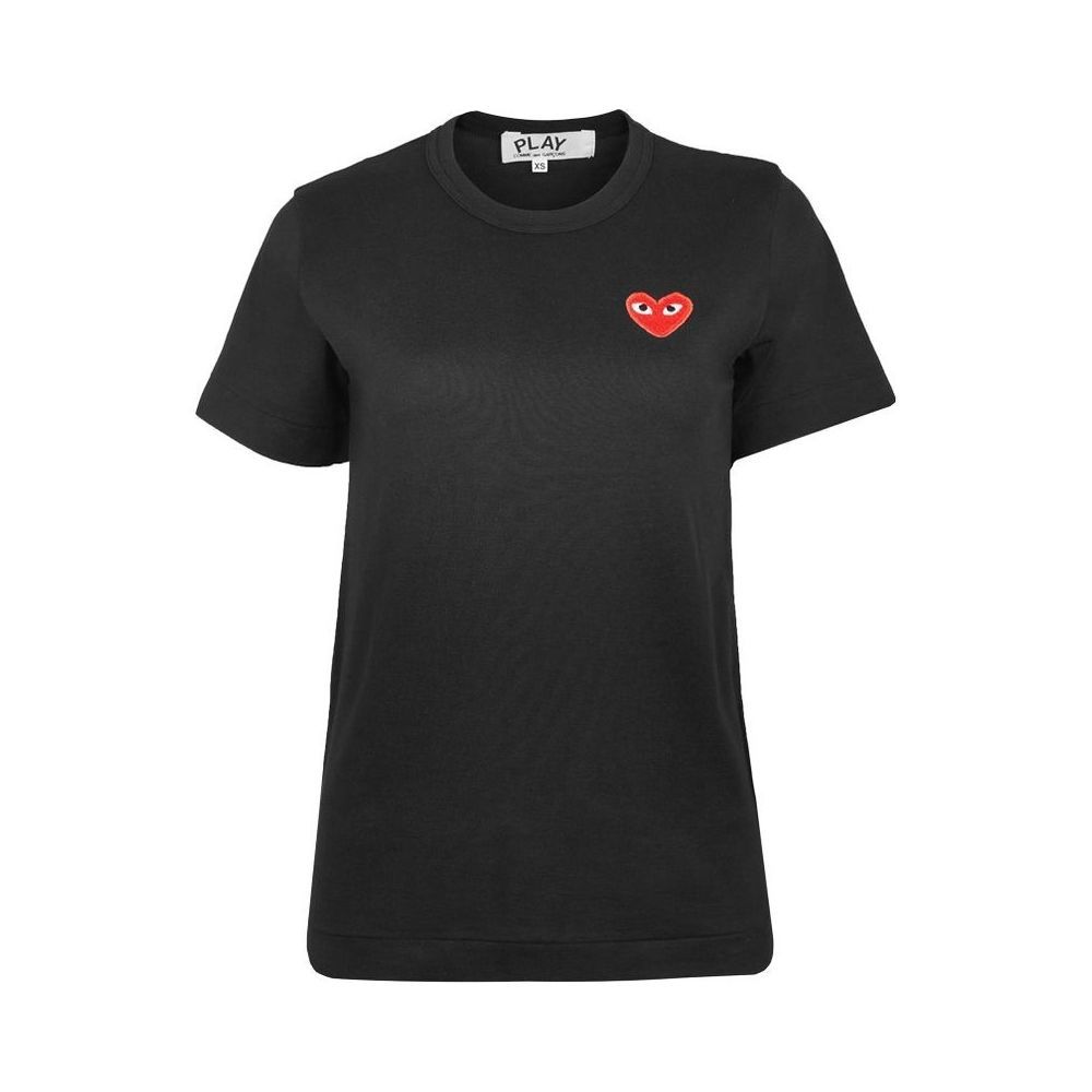 Embroidered Heart Logo Tee Shirt Comme 