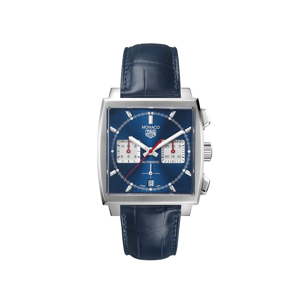 TAG Heuer Monaco 自動巻き時計 ネイビー モナコ 自動巻 クロノグラフ ウォッチ TAG Heuer タグ・ホイヤー