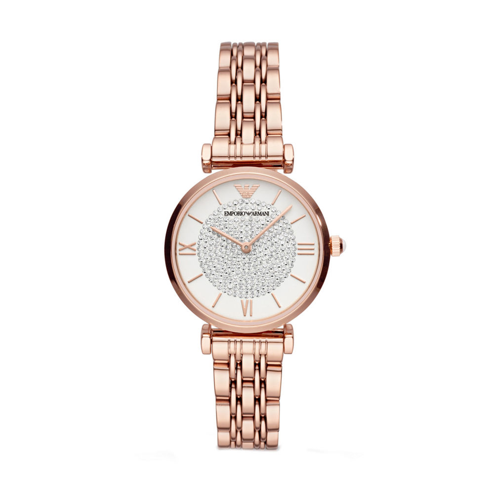 EMPORIO ARMANI ローズゴールド 時計 ウィメンズ2針ウォッチ ローズゴールドトーン ステンレス