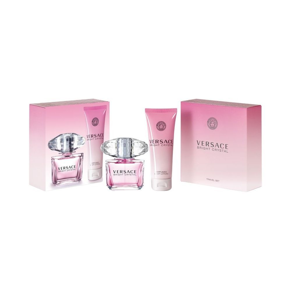 VERSACE BRIGHT CRYSTAL 香水・ボディローションセット Versace Bright Crystal by Versace for Women - 3 Pc Gift Set