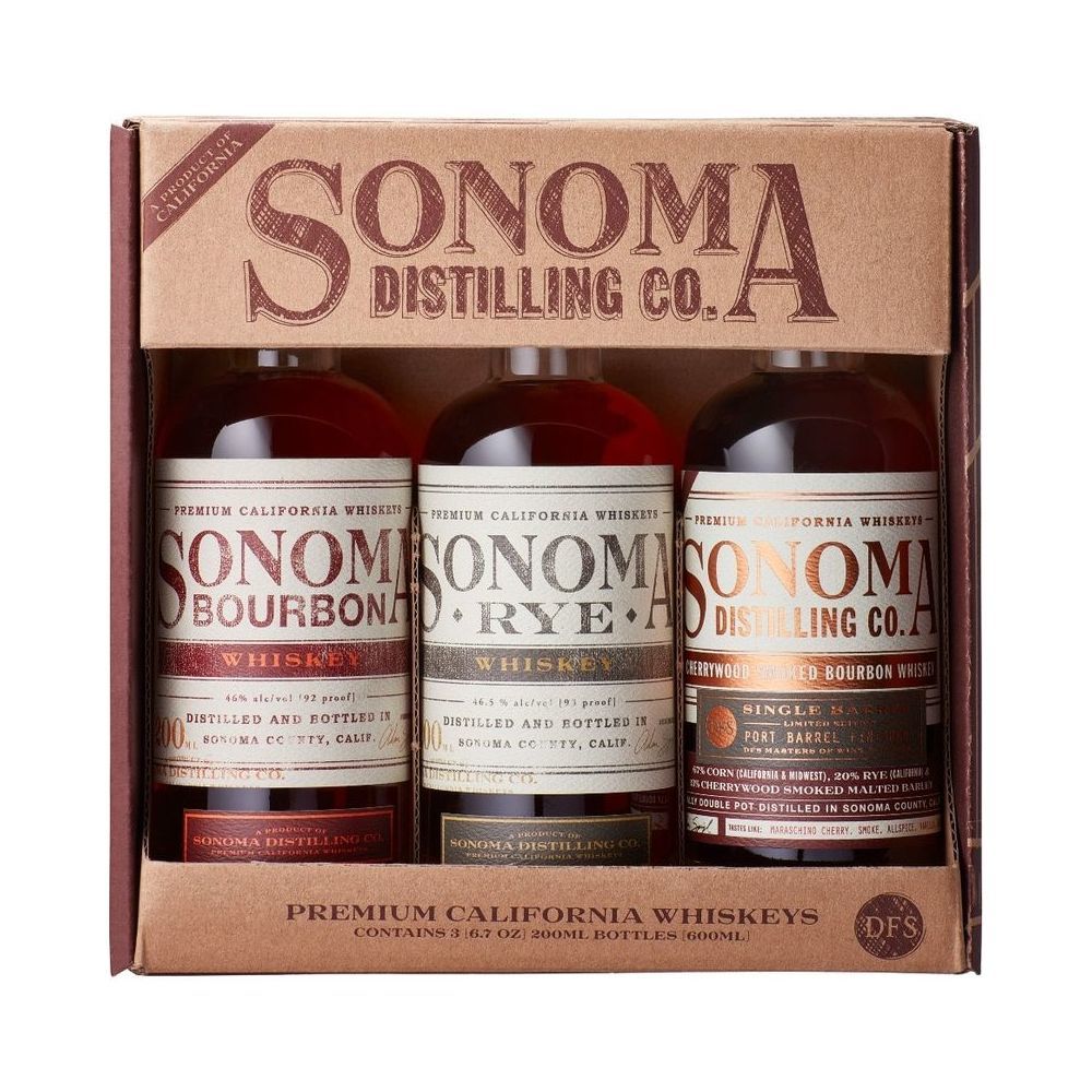 Sonoma Distilling Co. Whiskey Variety Pack 0.2L x 3