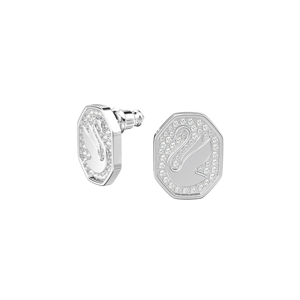 SWAROVSKIスワロフスキーSignum Stud Earringsイヤリング Swarovski 5621097 Women's Signum Swan Rhodium Plated Stud