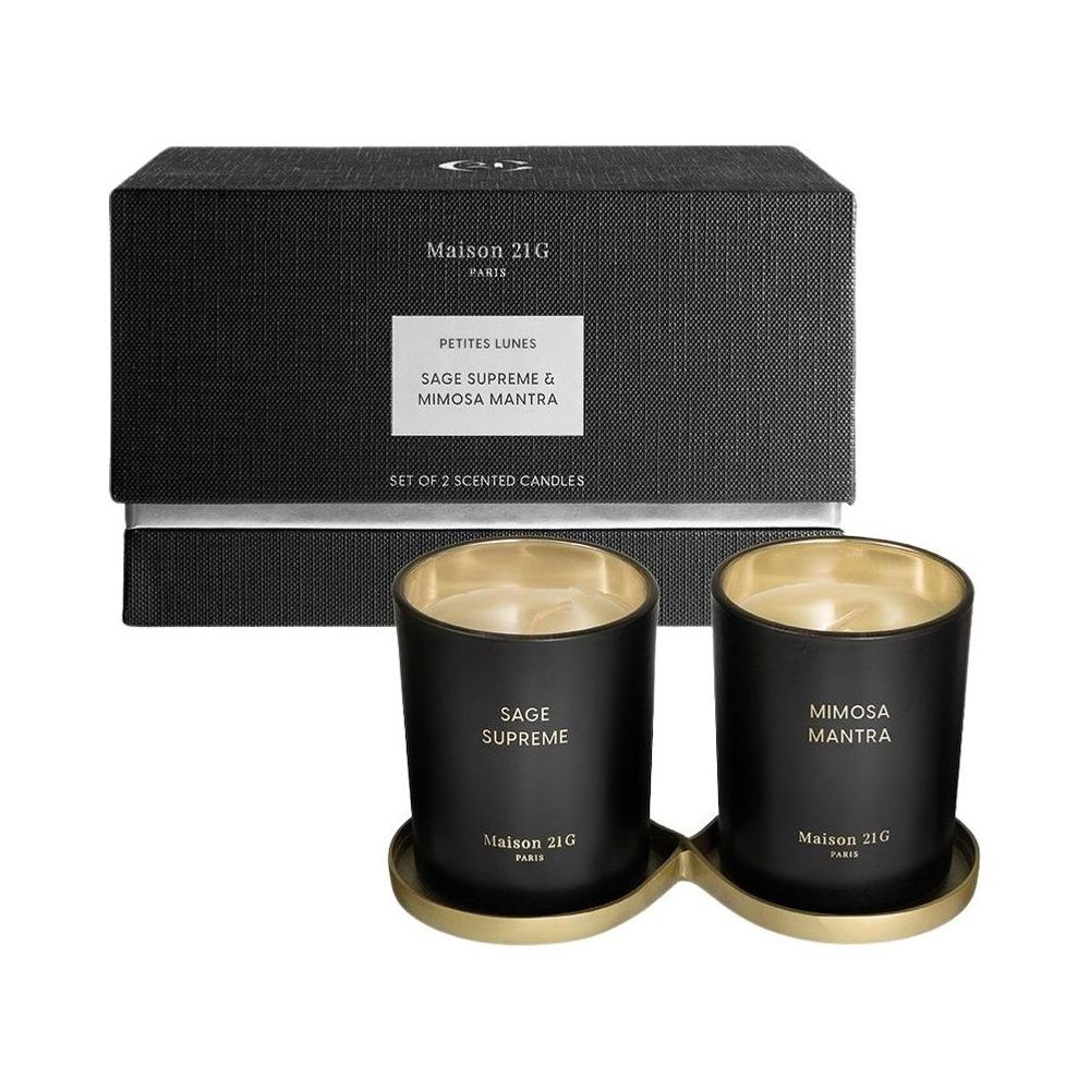 Set of 2 Petite Lune Candles - Sage Supreme & Mimosa Mantra