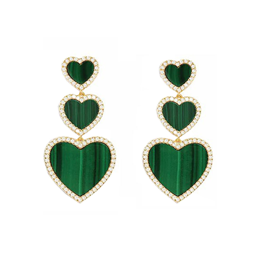 マラカイト ハート ピアス APM MONACO | DFS グアム